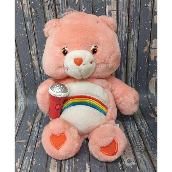 2004 Cheer Bear Care Bear Talking Plush Tells Jokes & More WORKS Perfectly Clean - Picture 1 of 11